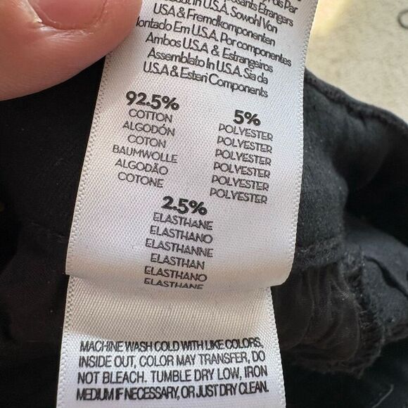 Mother High Waisted Black Insider Crop Step Fray Jeans Size 29 - Picture 13 of 14